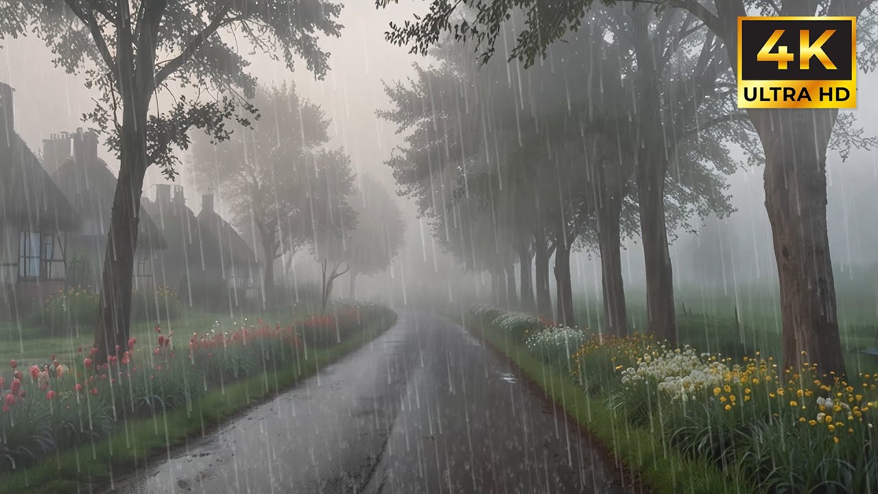 Relaxing Rainfall Ambience for Stress Relief and Quiet Nights | Soft Natural Rain Sounds