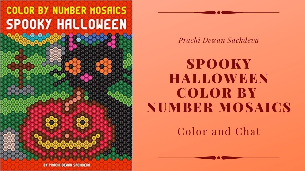 Spooky Halloween Color by Number Mosaics - Color and Chat