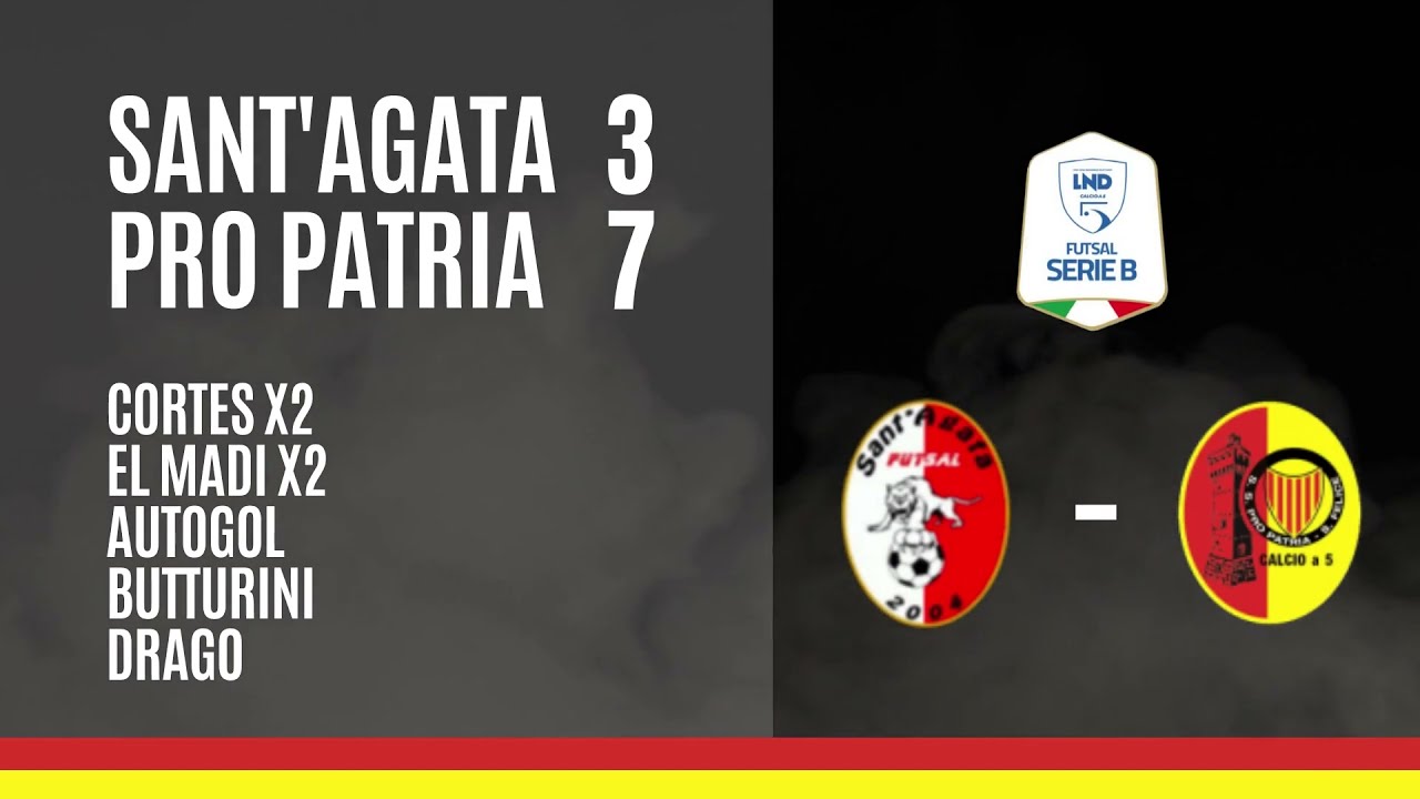 Serie B Futsal 21/22 - Sant'Agata Futsal vs Pro Patria San Felice - Highlights