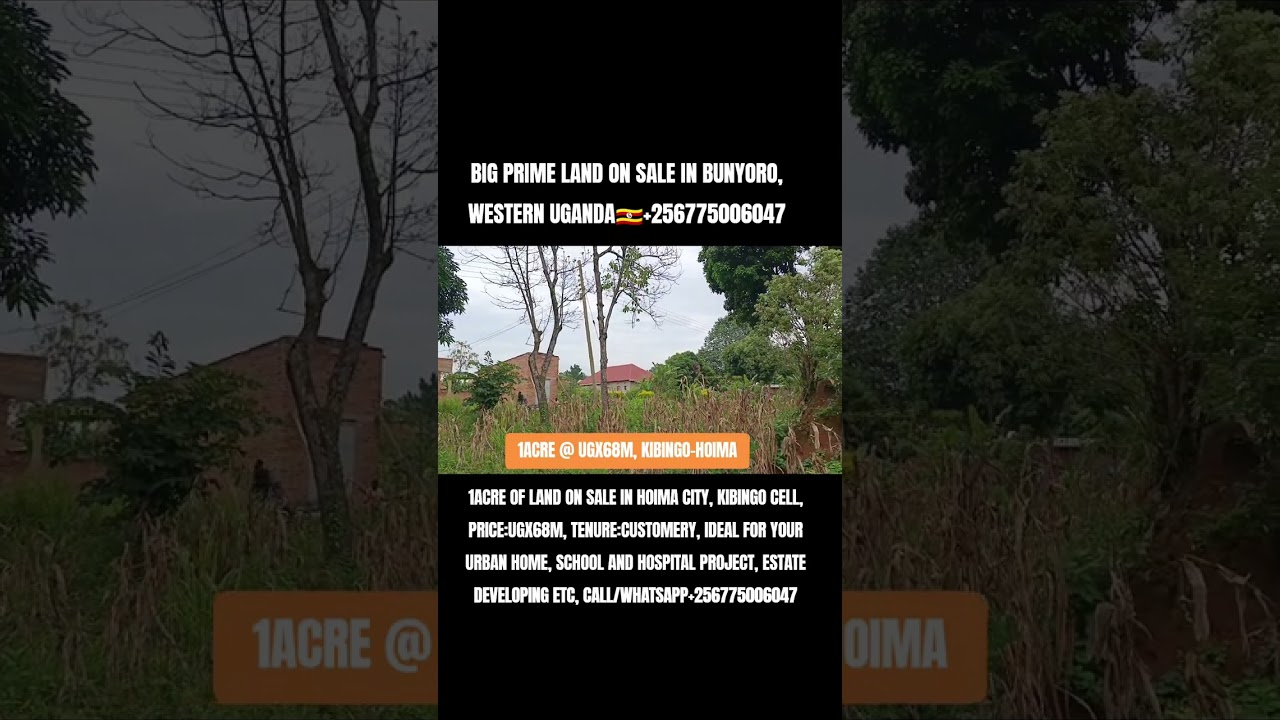 LAND ON SALE IN HOIMA CITY, BUNYORO, WESTERN UGANDA🇺🇬, KIBINGO CELL, CALL/WHATSAPP +256775006047