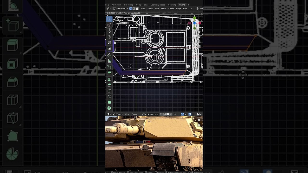 Modeling an Abrams Tank in Blender 2 #blender #tank #3dmodeling