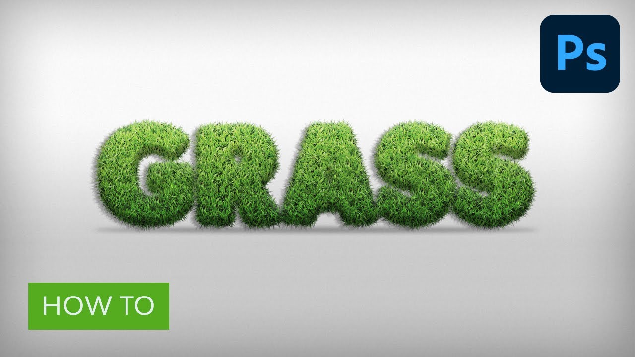 Create a Grass Text Effect in Photoshop | Photoshop Tutorial