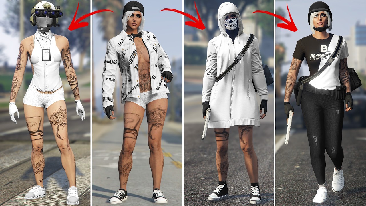 САМЫЕ ВОСТРЕБОВАННЫЕ белые женские наряды GTA 5, которые вам ОБЯЗАТЕЛЬНО стоит примерить! 🔥