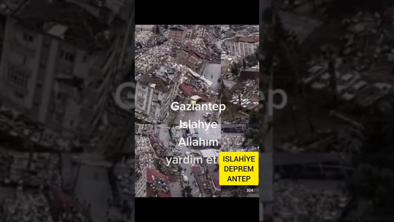 ISLAHİYE DEPREM HAVADAN G&Ouml;R&Uuml;NT&Uuml;S&Uuml;