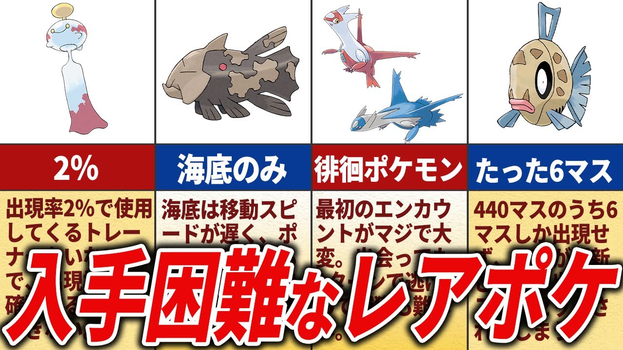 ルビサファで入手困難すぎるポケモンTOP15【ポケモンRS】