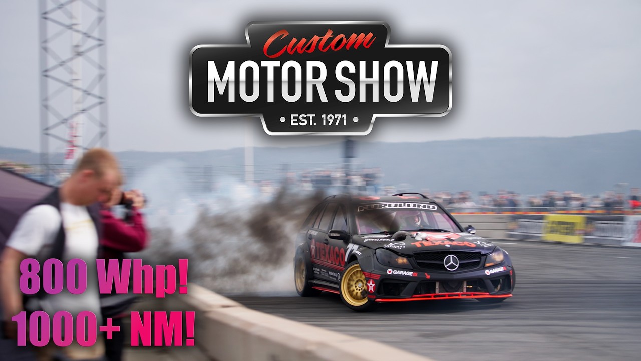 800WHP DIESEL Drift Car UNLEASED - First Test At Elmia / Custom Motor Show