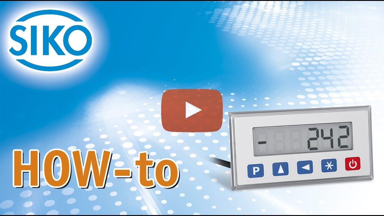 SIKO MA503/2 - How to set the R-Store or Axis reset
