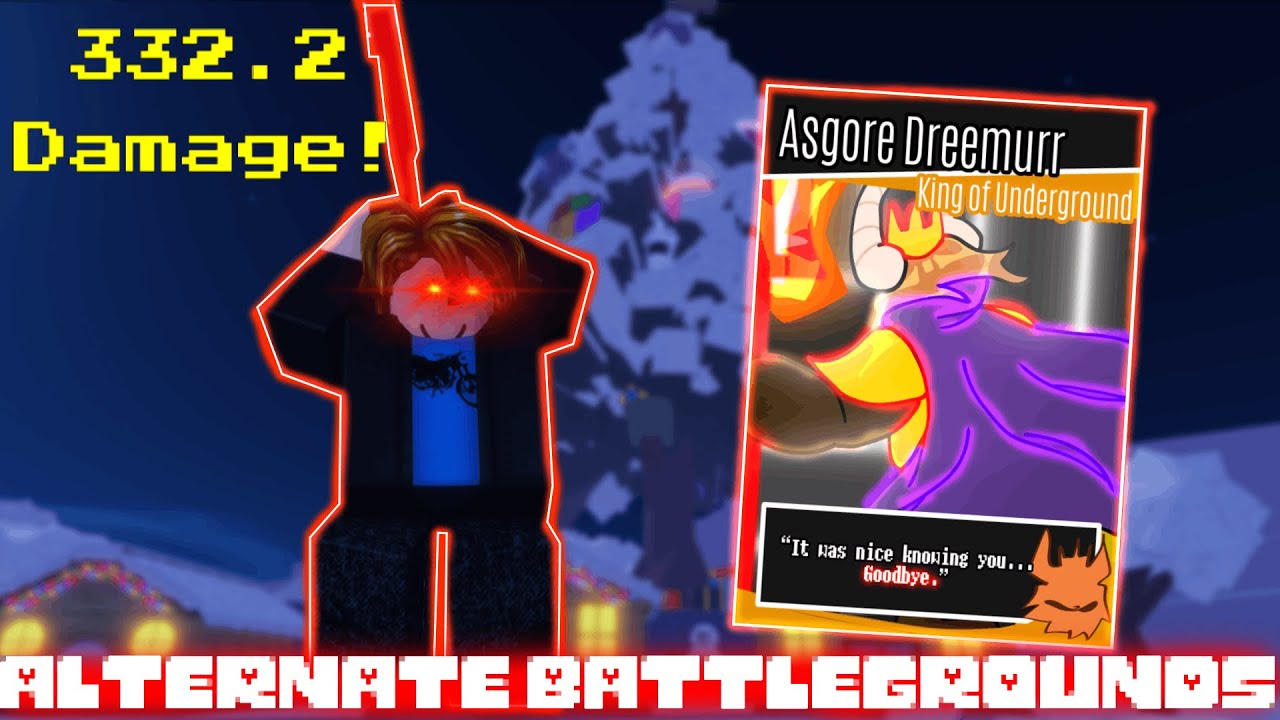 ASGORE Rework showcase + Combo's || Alternate Battlegrounds ||