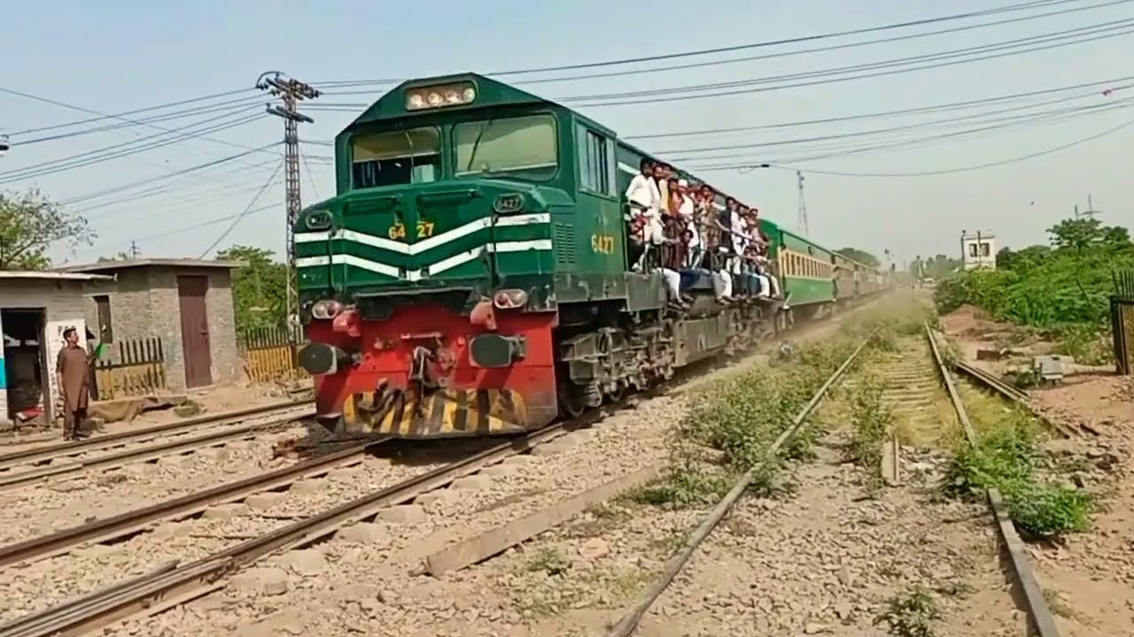 Live view from Locomotive Cab train journey from Train driver cab front view