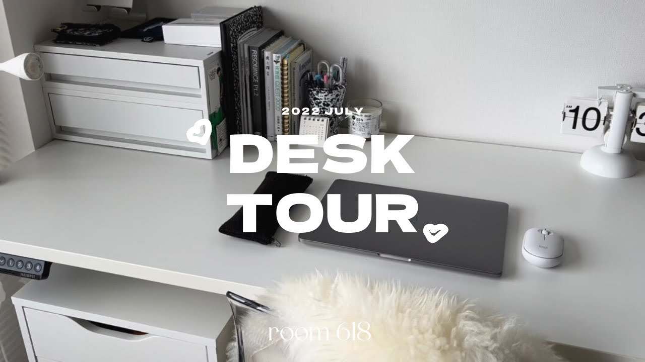 ［desk tour］新しいデスクと中身紹介🧺オタク社会人のデスクツアー | FlexiSpot (sub)