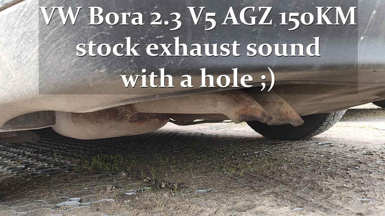 VW Bora 2.3 V5 AGZ 150KM fabryczny wydech ale dziurawy tłumik! stock exhaust
