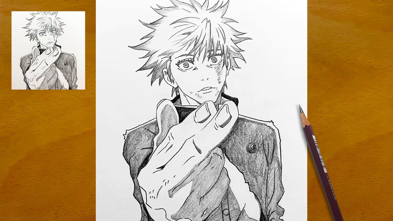 How to draw Gojo Satoru step by step || Jujutsu Kaisen drawing || Easy anime drawing