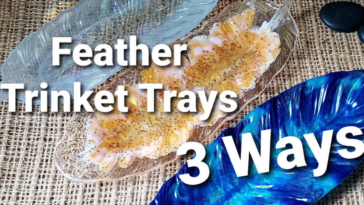 Resin Feather Trinket Tray! 3 Ways! Resin Art! Functional Art! Fluid Art!