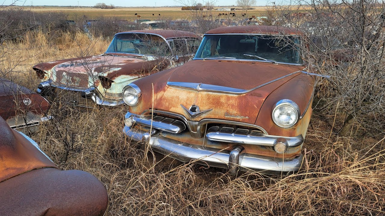 Автомобили и грузовики на разборке на запчасти! 1950-70-е годы, Chevrolet, Ford, Dodge, AMC, Pont...