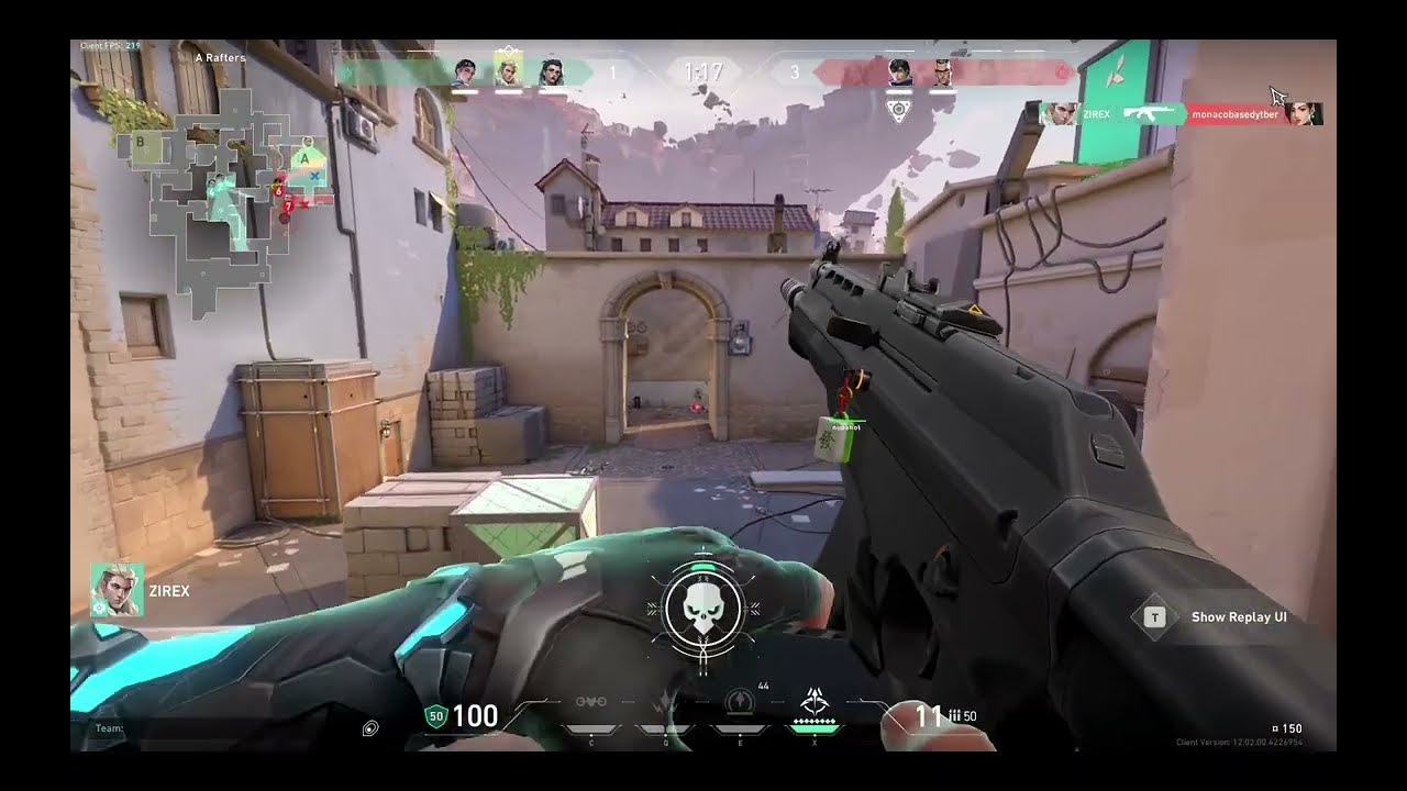 Valorant gameplay  with sniping and close range  gun game