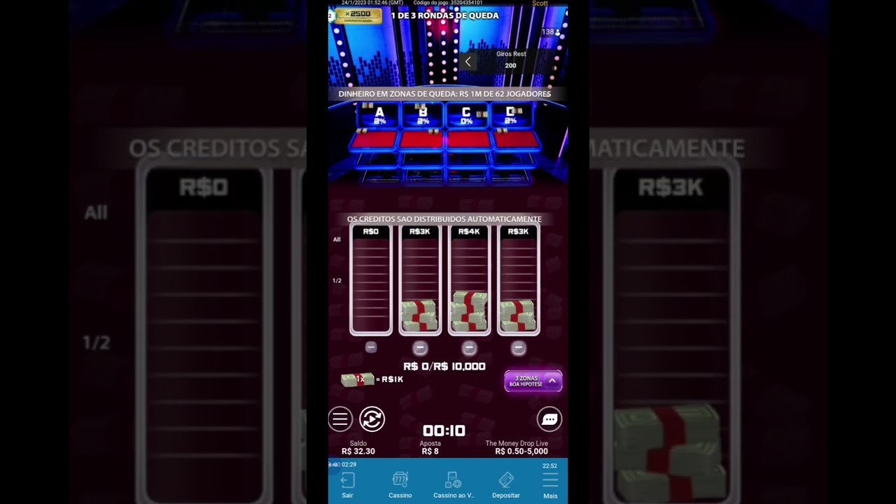 ALAVANCAGEM THE MONEY DROP LIVE SIGA ESTRATEGY