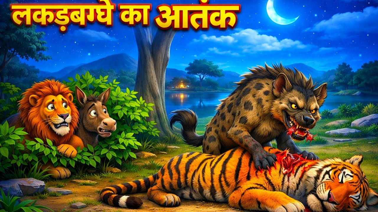 लकड़बग्घे का आतंक | hindi kahani kahani | animal story panchtantra ki kahani