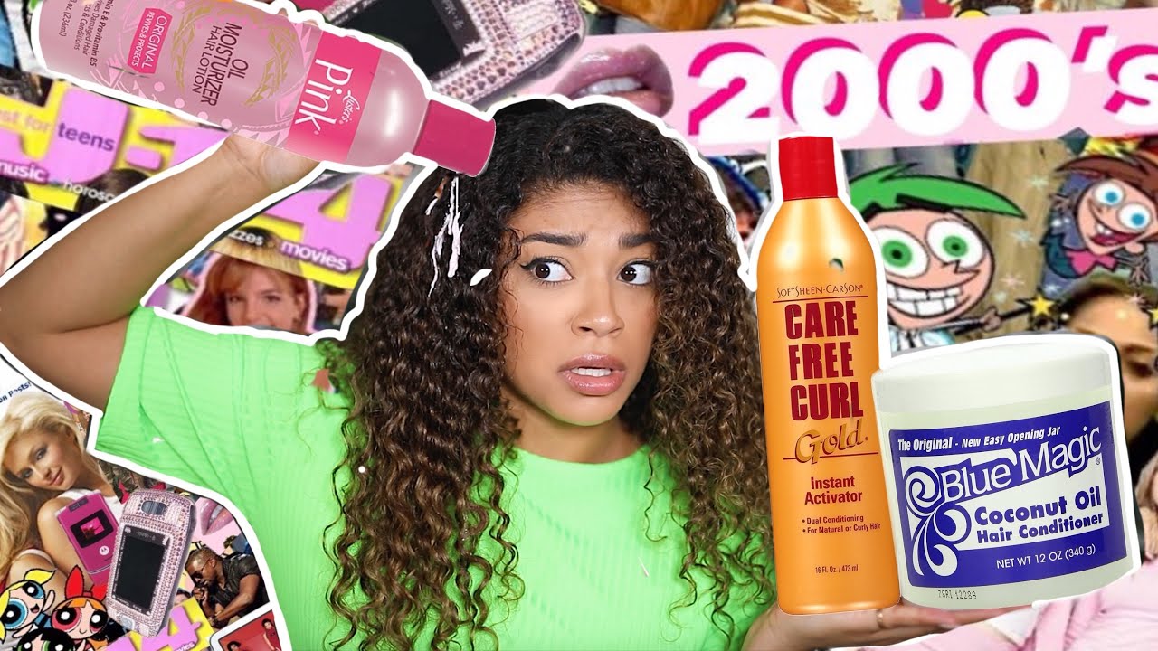 Doing my curly hair routine from 15 years ago! (when there was NO curly hair products) | jasmeannnn