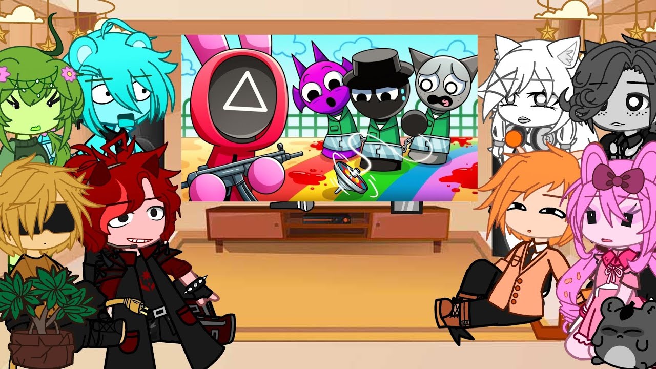 Sprunki Incredibox React To Squid Game But They're Sprunki!? II Gacha Club 🐰