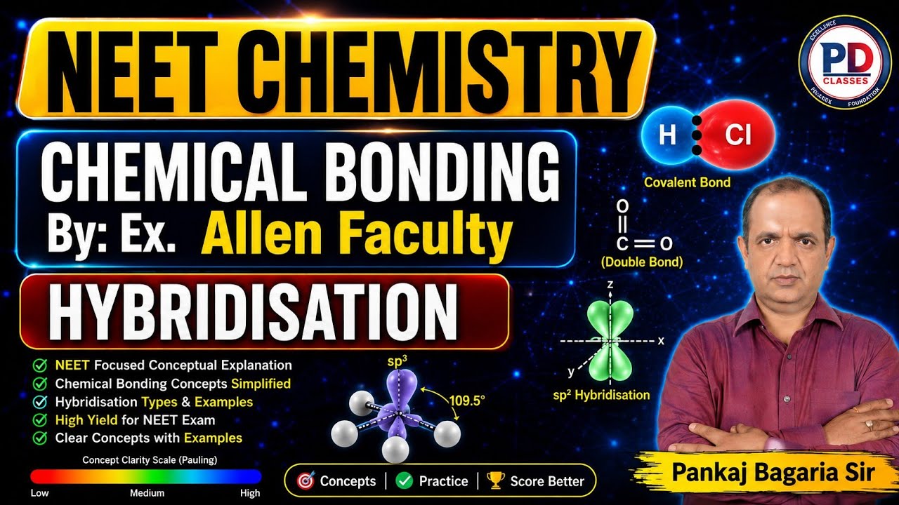 HYBRIDISATION#neet #PANKAJ BAGARIA SIR# by PD Tutorials