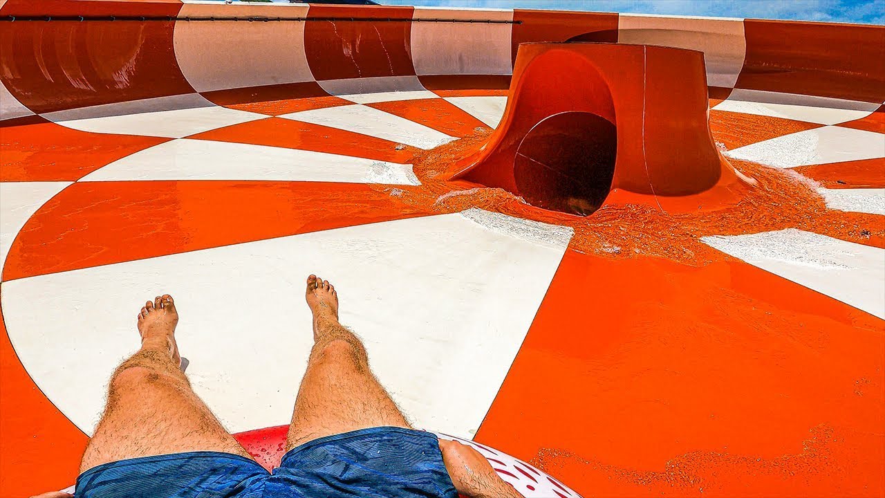 The Largest Space Bowl Water Slide at Aquapark Nessebar