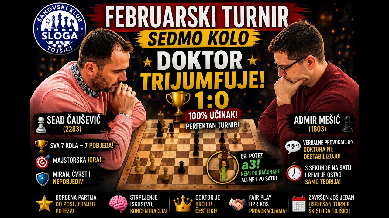 Admir Mešić (1803) v.s. Sead Čaušević (2283) 0:1
