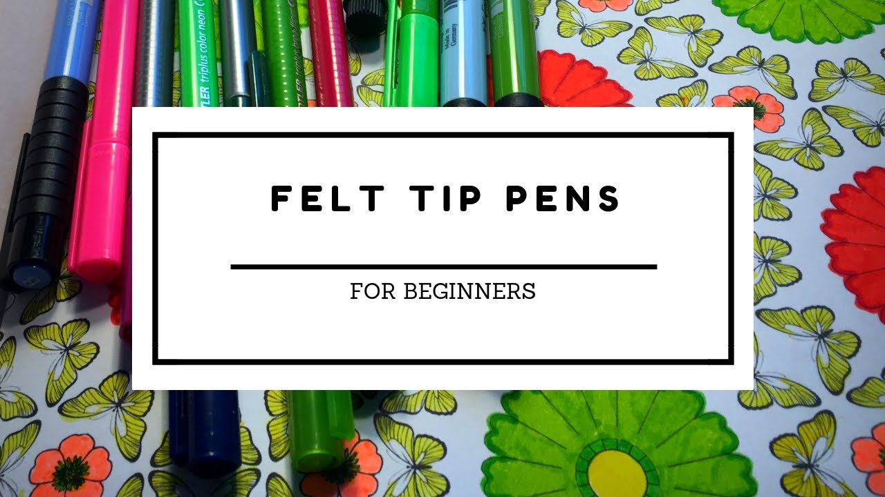Felt tip pens in coloring books, for beginners