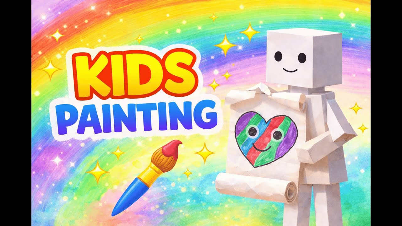 PAINT WITH ADHVIKA | Kids Heart Painting 🎨