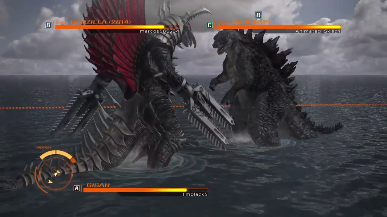 GODZILLA PS4 versus mode : Gigan vs. Legendary Godzilla vs. Anguirus 