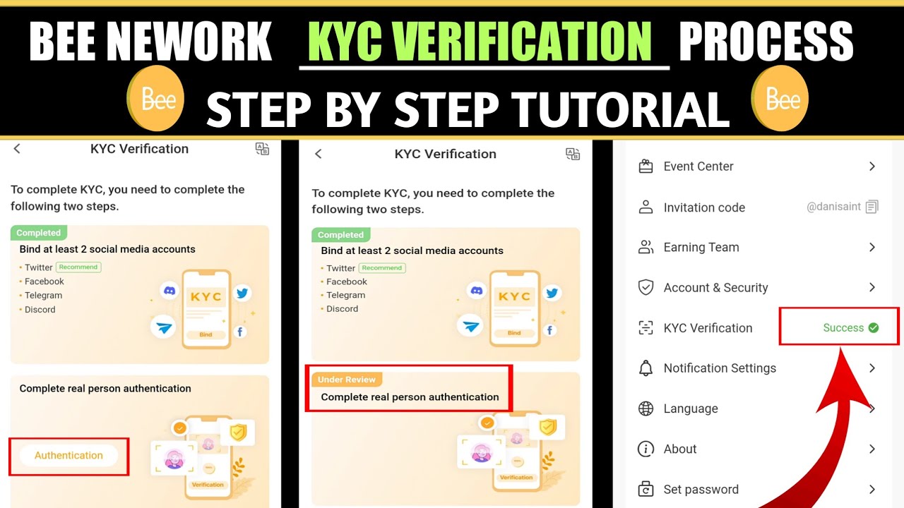 How To Perform And Pass Bee Network KYC Verification Process: A Step by Step Guide