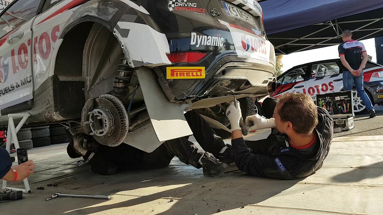 M-Sport Ford Fiesta R5 drive shaft service Lotos RT WRC-2 Kajetan Kajetanowicz