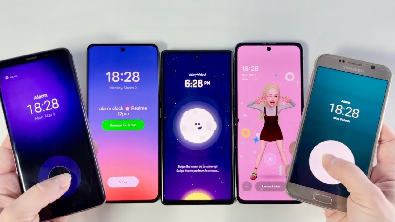 Alarm Clock + Timer Google Pixel 6, Samsung Z Flip 3, Galaxy S9, Galaxy S7, Realme 12 Pro 