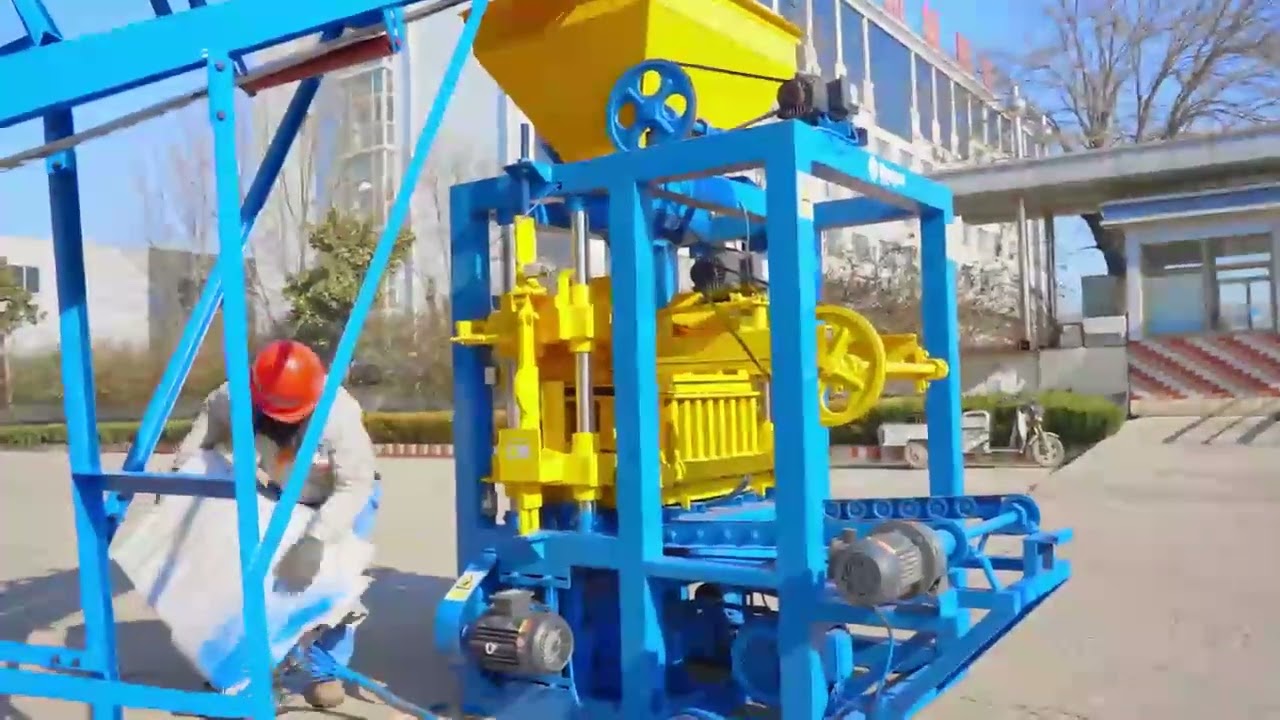 Dongyue QT4-24 semi automatic block making machine install