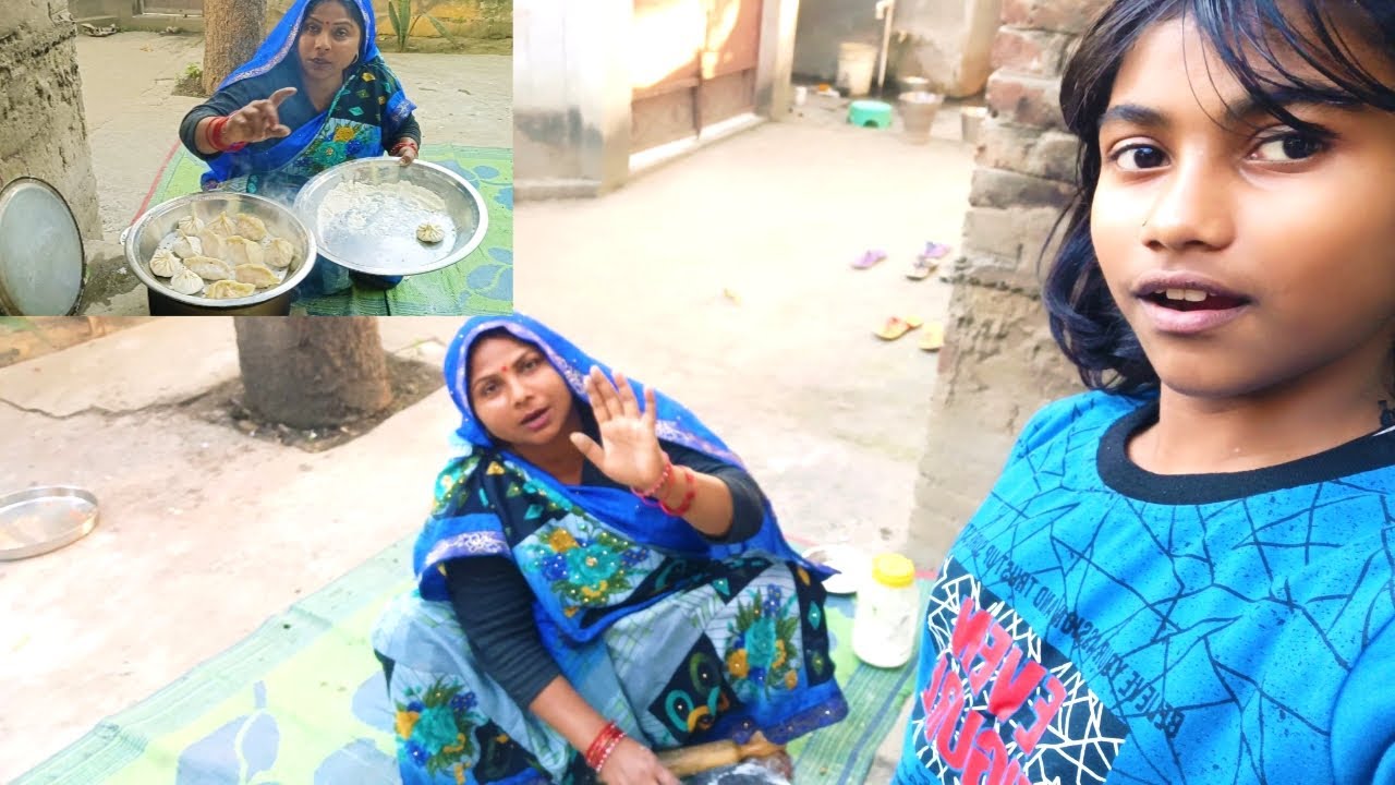 Mere Ghar Me Pet Bhar Kr Khani Hai Sabko Momos😂,Abha Village Ki Duniya,