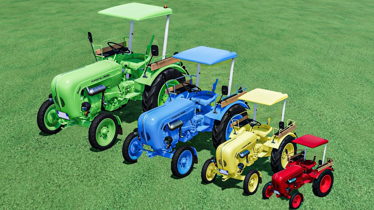 COLORFUL Tractors - Transport Work WITH TRUCKS - Farming Simulator