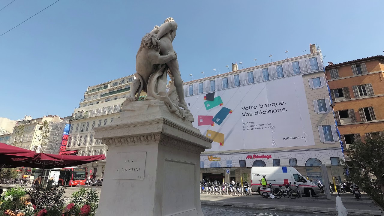 [4K] Walking around Vieux port, Marseille, FRANCE
