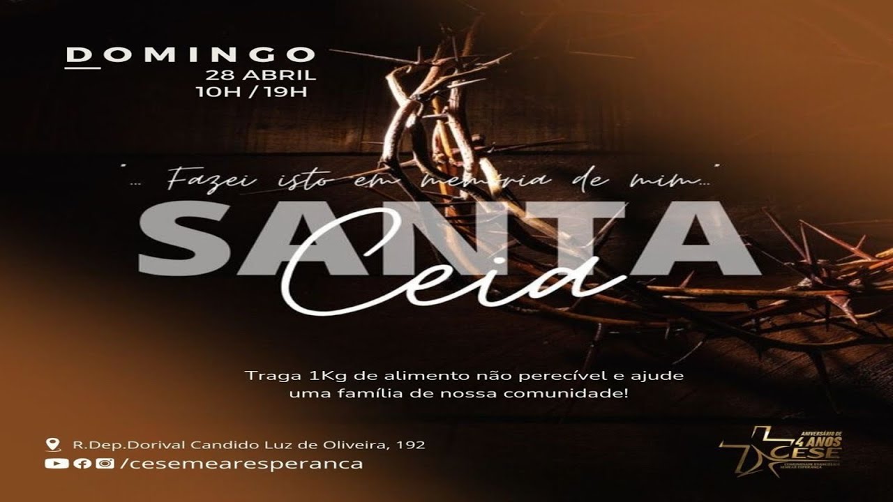 Pregação: Pr. Davi Oliveira I Culto de Santa Ceia