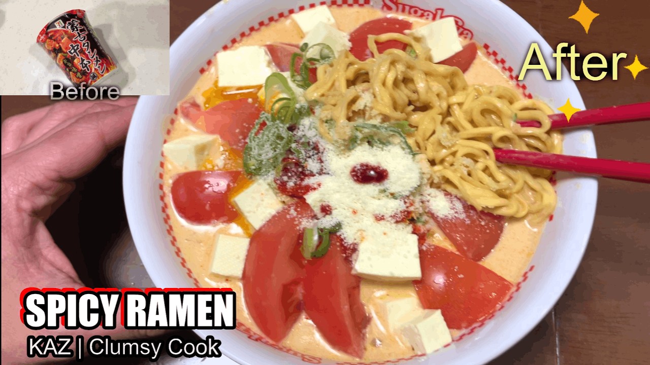 Homemade Japanese Spicy Ramen (Easy Cup Noodle Hack)