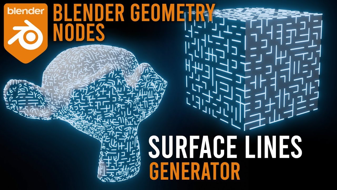 Blender Easy tutorial: Surface geometric lines generator