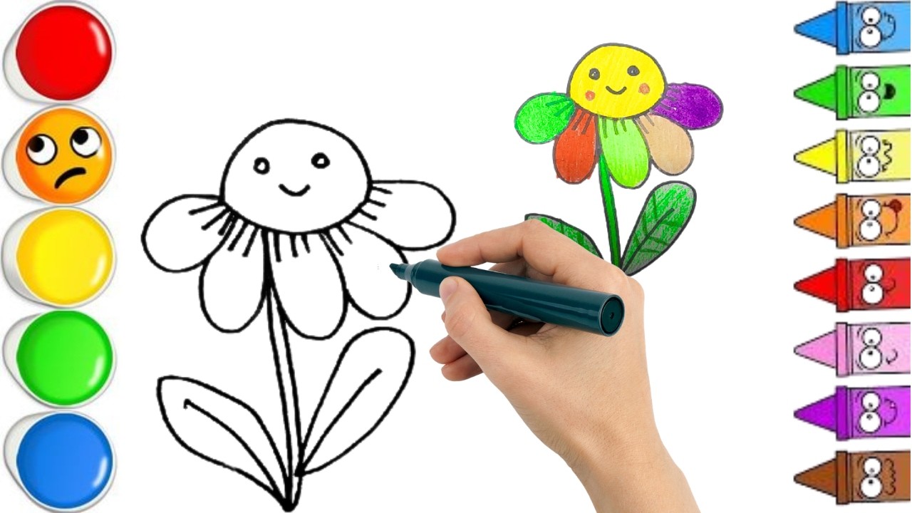 How To Draw cute . Easy Drawing, Painting & Coloring For Kids and Toddlers_🌈🎨