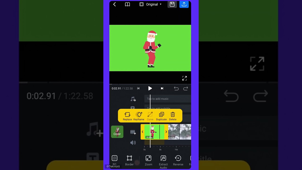 Edit Green Screen in VN Video Editor #shorts