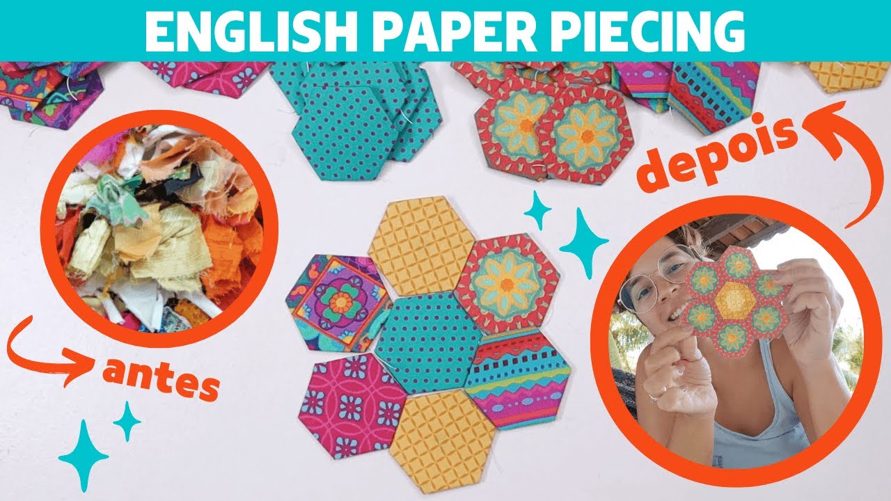 Ideia para fazer com retalhos de tecido: English Paper Piecing