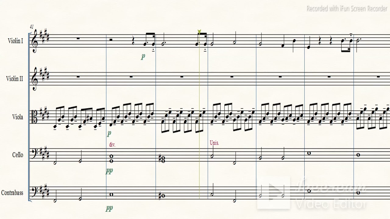 Sonata Claro de Luna, para Quinteto de Cuerdas.