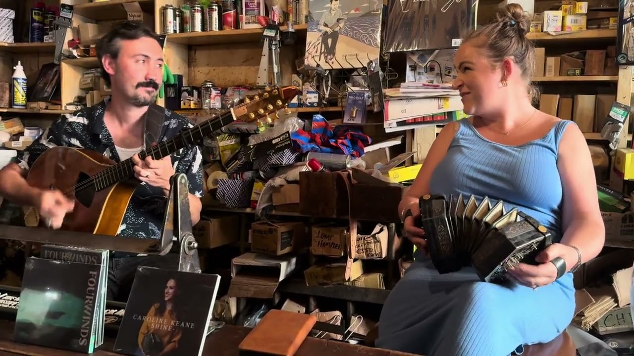 Caroline Keane & Tom Delaney at Foxy John's Pub, Dingle, August 2025, Concertina and Irish Bouzouki