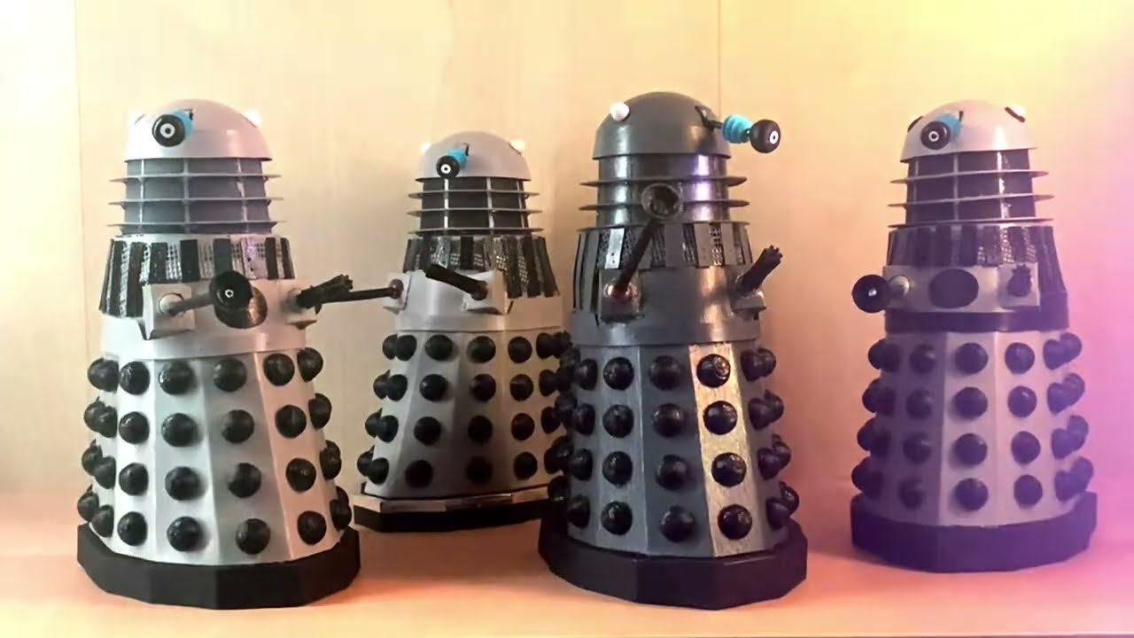 Custom Scratch-Built Dalek Models (From Doctor Who: Destiny of the Daleks)