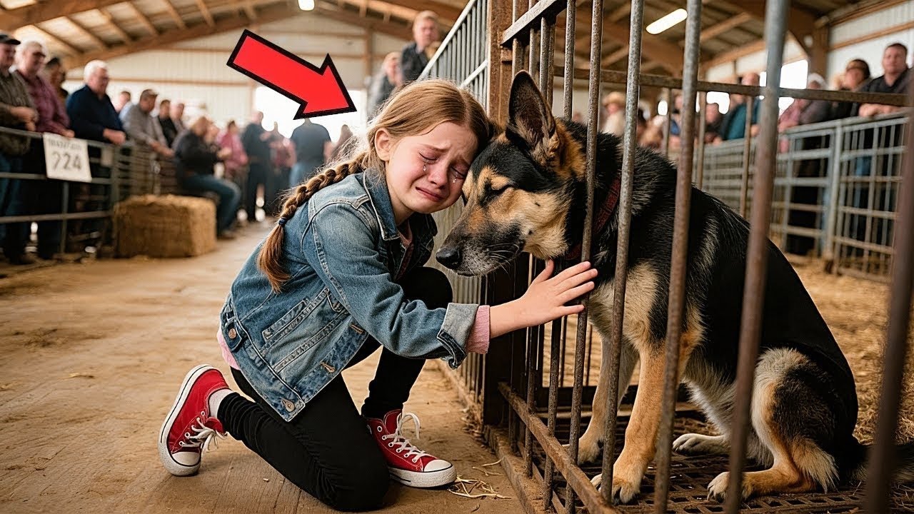 Hija de Oficial Muerto Asiste Sola a Subasta de K9 Retirados — ¡La Razón Es Impactante!