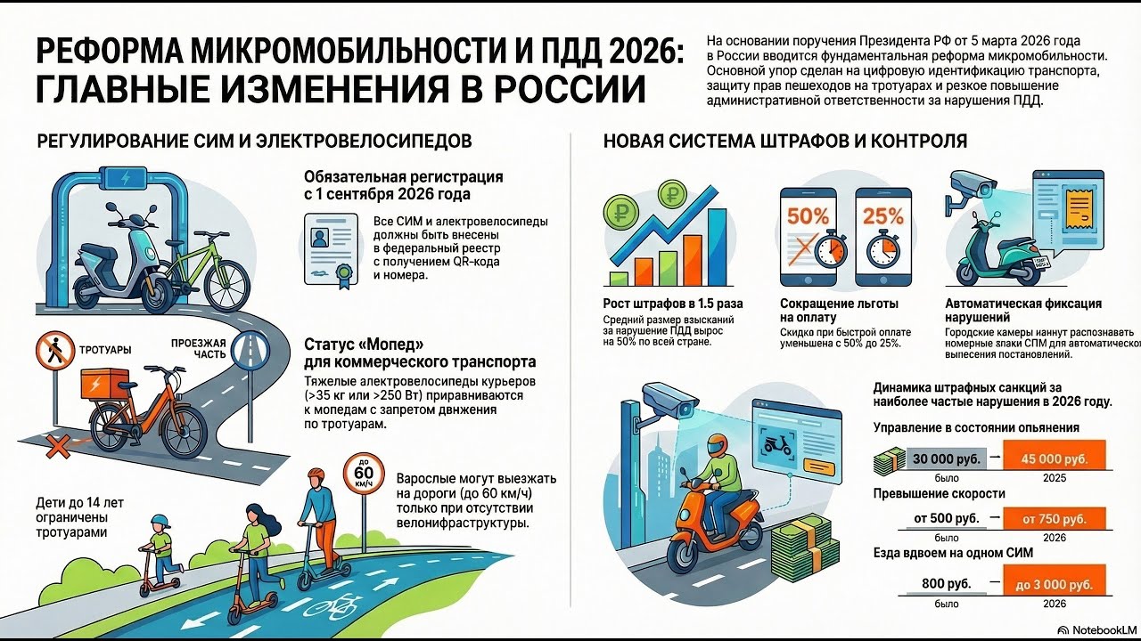 Следим за исполнением поручения Путина. Электровелосипедам запретят движение по тротуарам?