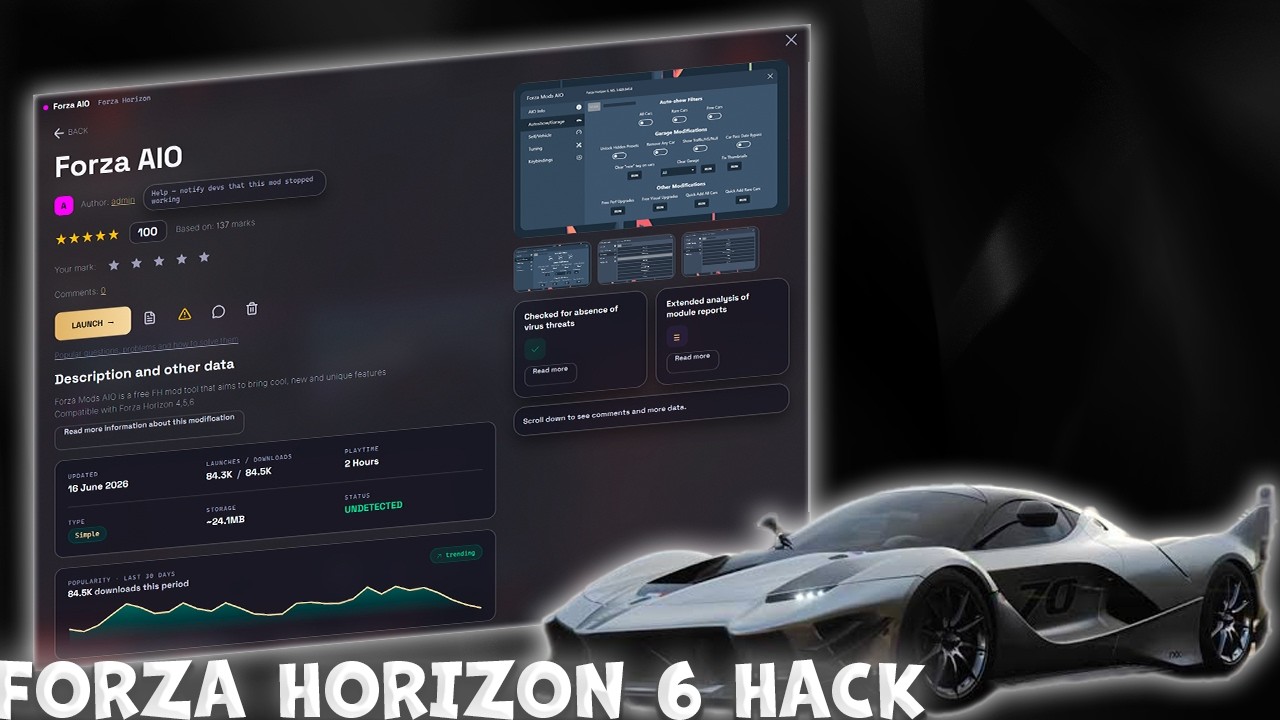 Forza Horizon 6 HACK | Forza 6 Cheat-Menu | FH 6 Mod Menu 2026 | MONEY GLITCH + Unlimited WheelSpins