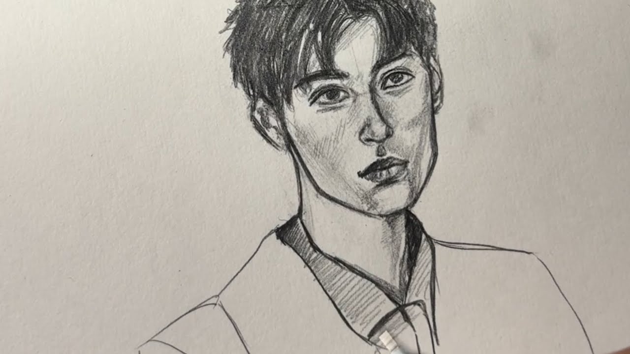 Male portrait drawing | how to draw portrait 