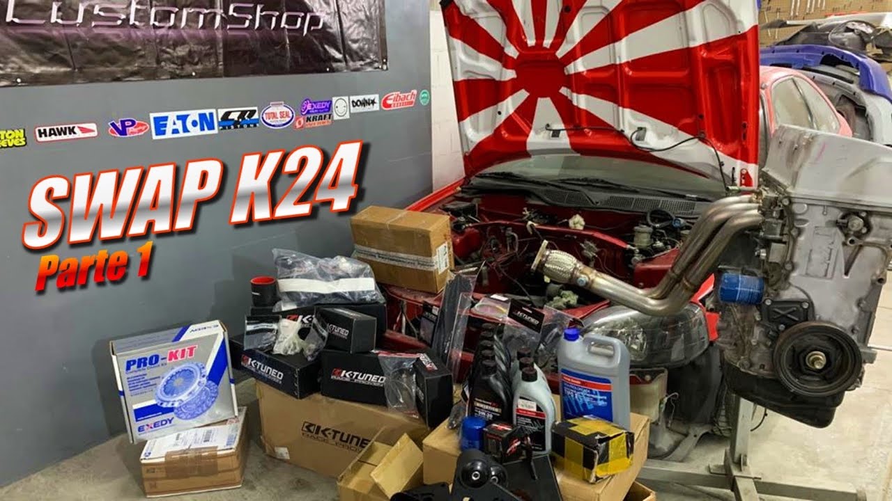 COMO HACER UN SWAP K24 EN UN CIVIC SIR PARTE 1! SIR CUSTOM SHOP
